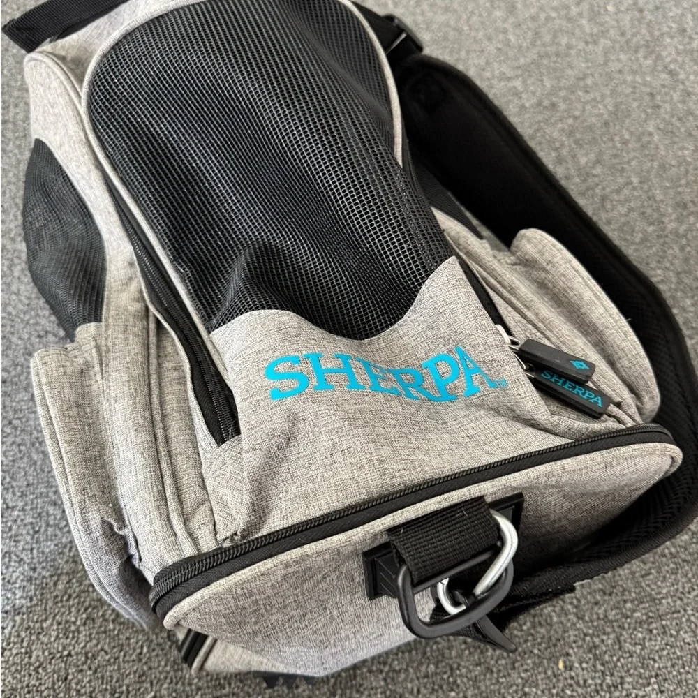 Gray and Black Backpack